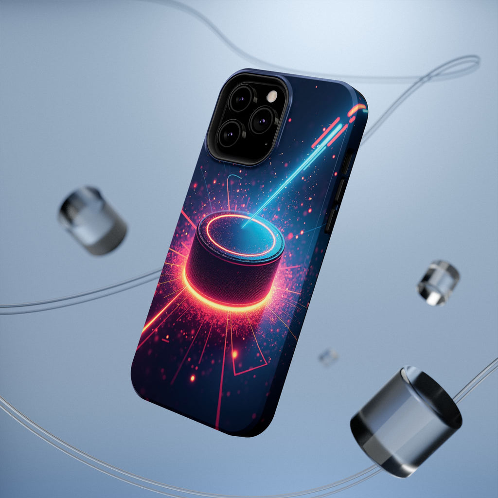 Neon Laser Hockey Puck Impact-Resistant Phone Case - Magnolia Wild SC