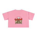 Volleyball Mom Cheetah Print Women's Crop Tee - Magnolia Wild SC