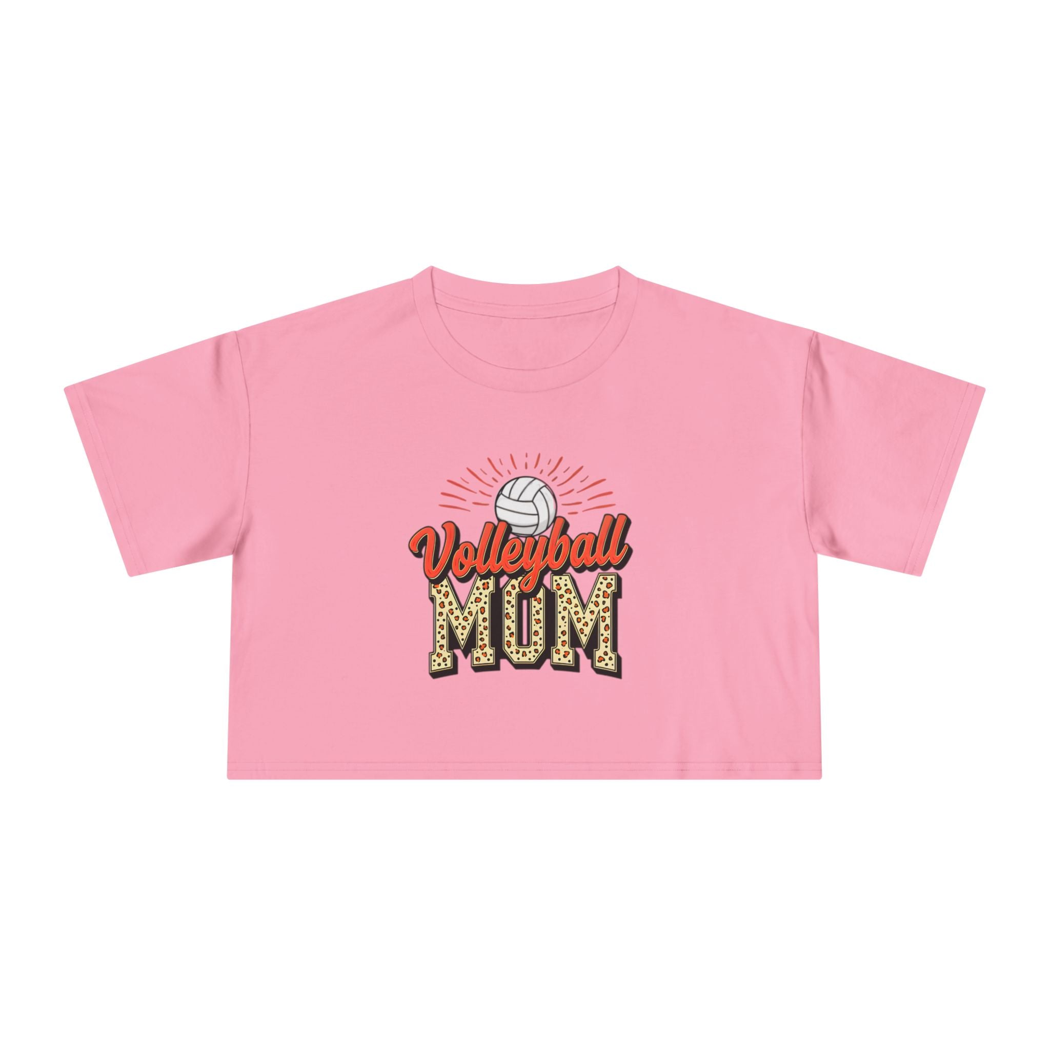 Volleyball Mom Cheetah Print Women's Crop Tee - Magnolia Wild SC