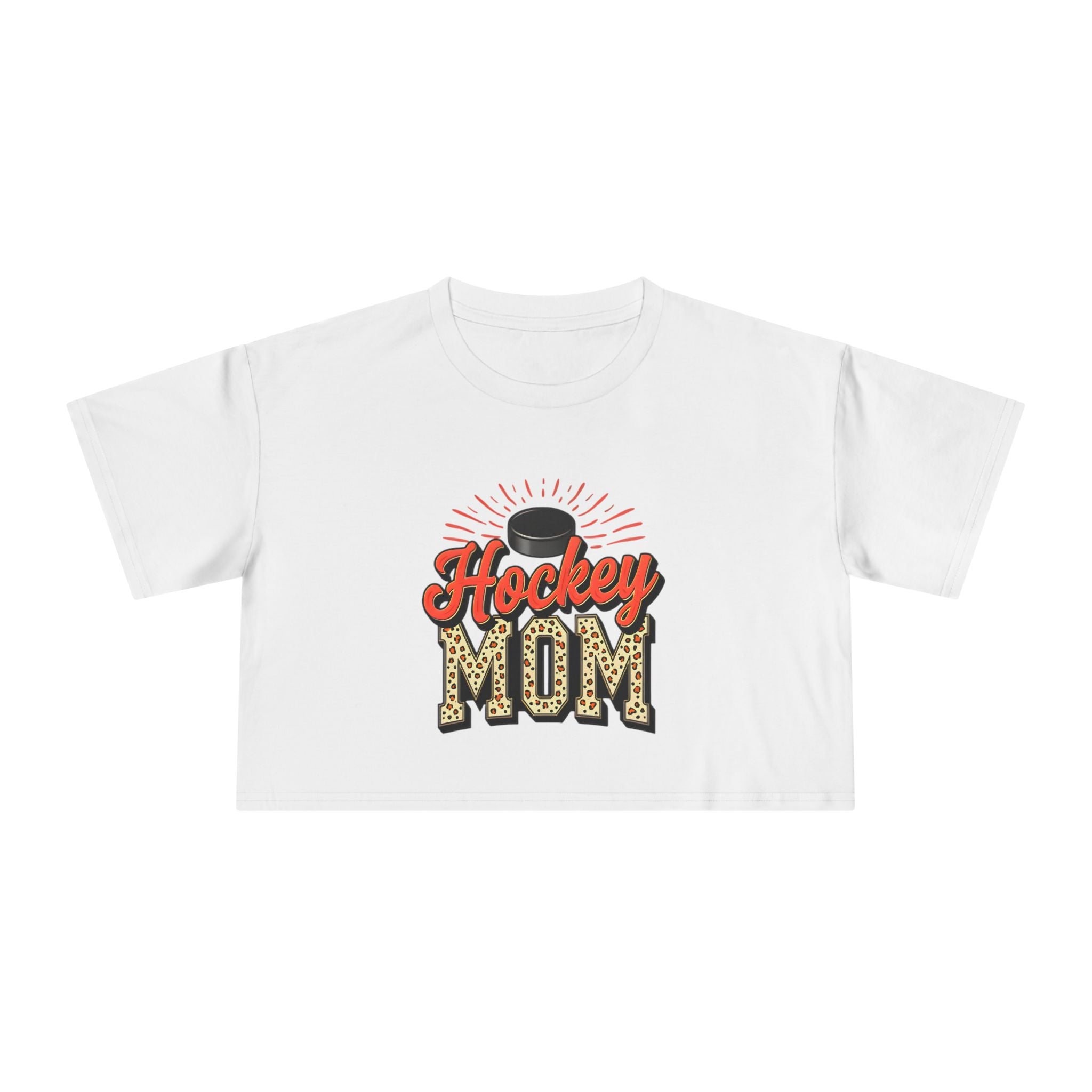 Hockey Mom Cheetah Print Women's Crop Tee - Magnolia Wild SC