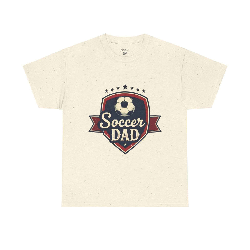 Retro Badge Style: The Vintage Soccer Dad Shield Tee