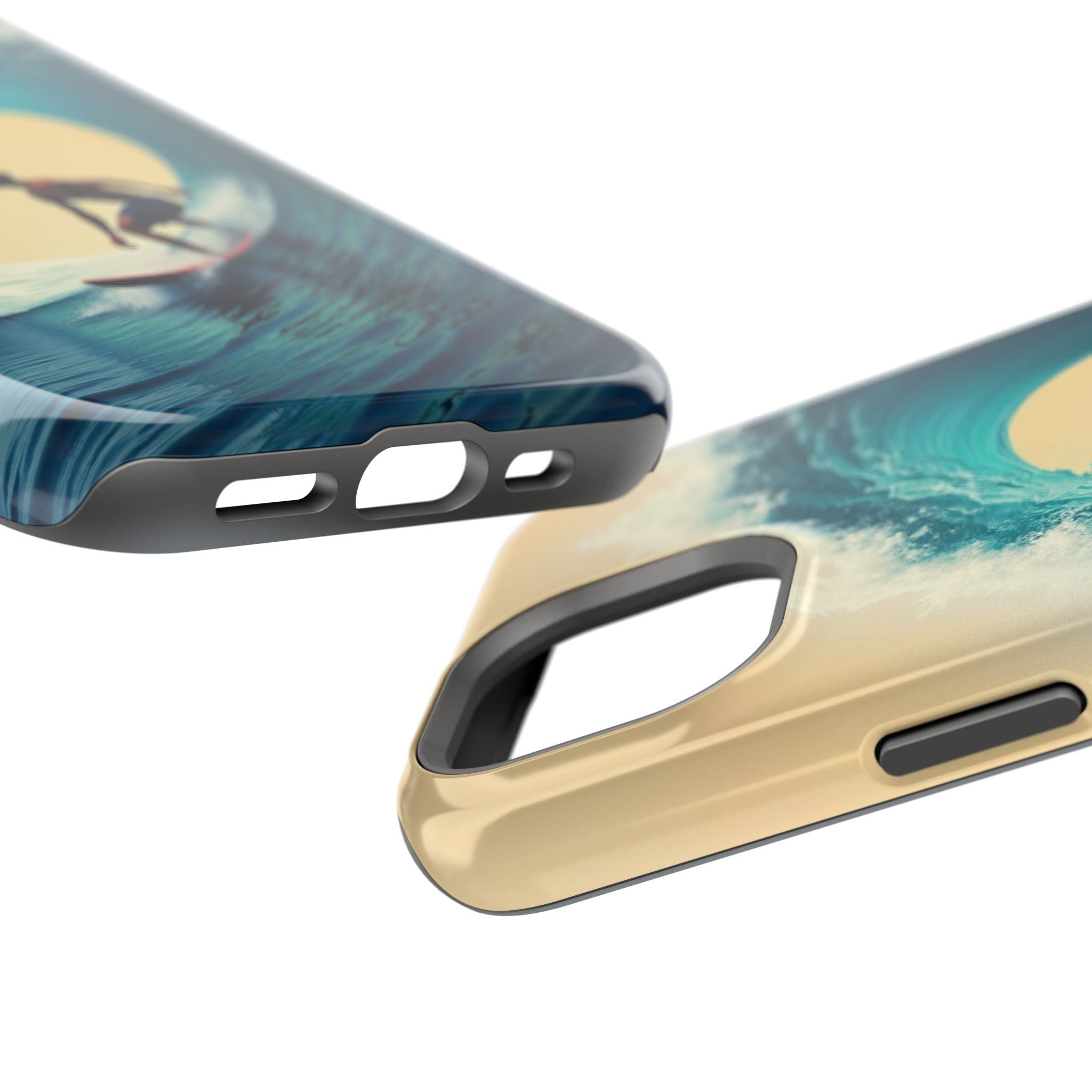 Surfer Riding a Wave iPhone Case — Magnetic Impact-Resistant - Magnolia Wild SC