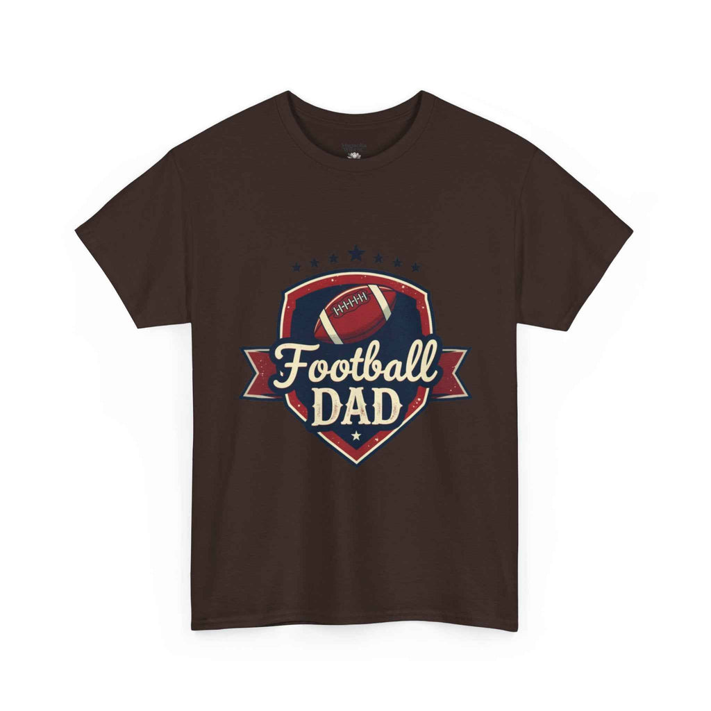 Retro Badge Style: The Vintage Football Dad Shield Tee