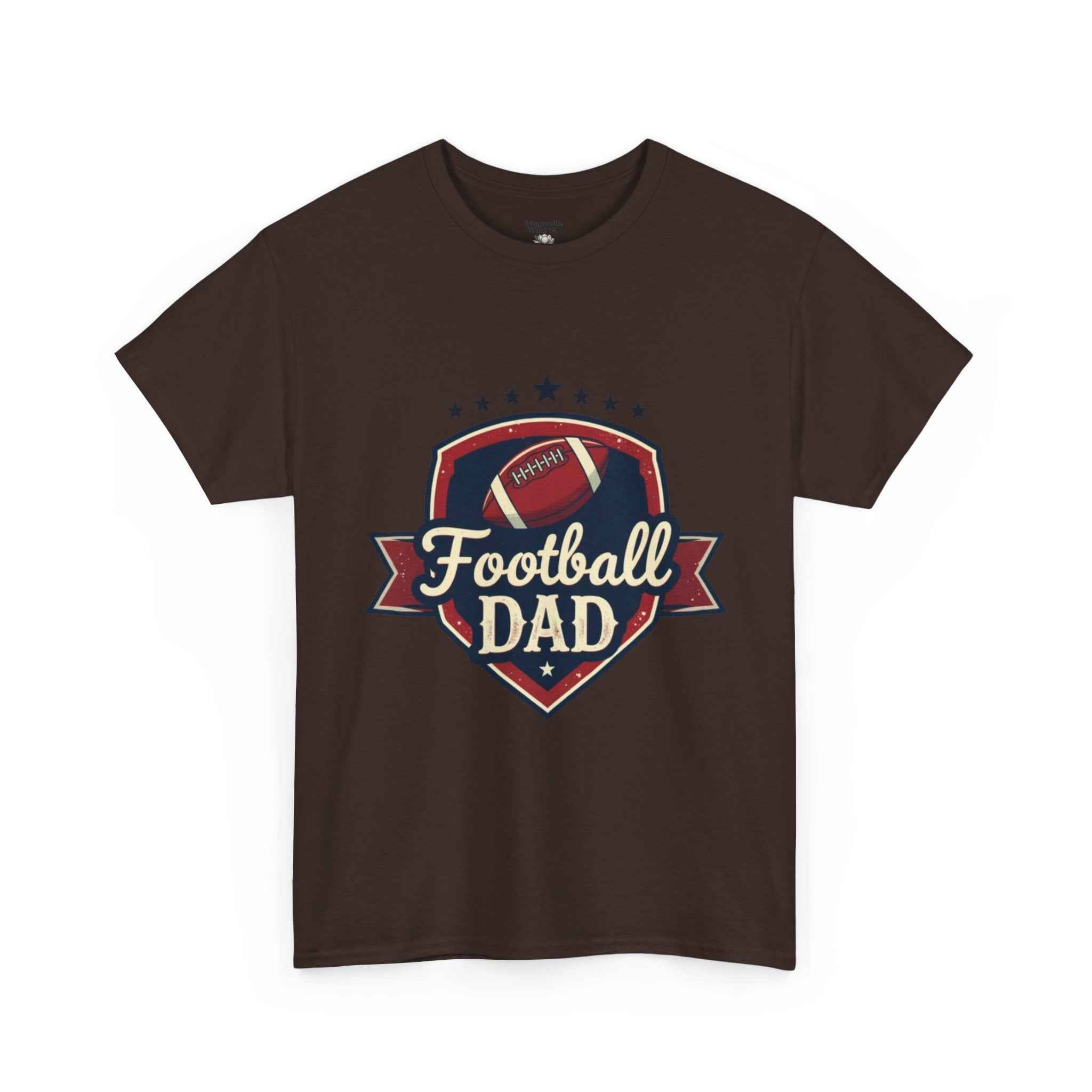 Retro Badge Style: The Vintage Football Dad Shield Tee
