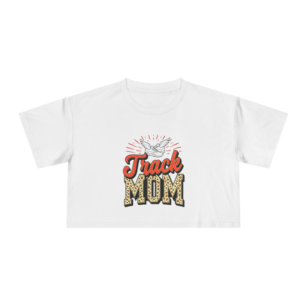 Track Mom Cheetah Print Women's Crop Tee - Magnolia Wild SC