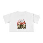 Track Mom Cheetah Print Women's Crop Tee - Magnolia Wild SC