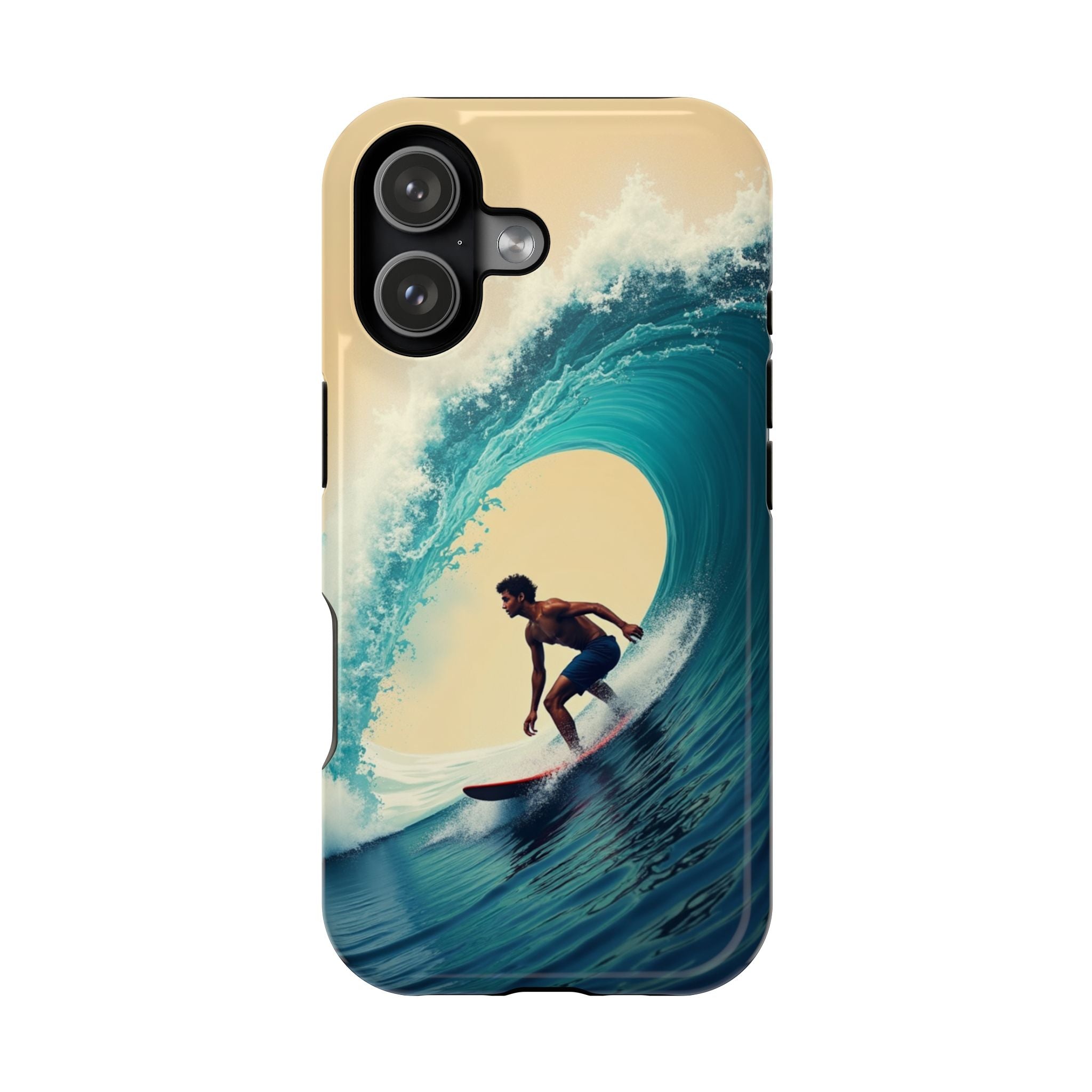 Surfer Riding a Wave iPhone Case — Magnetic Impact-Resistant - Magnolia Wild SC