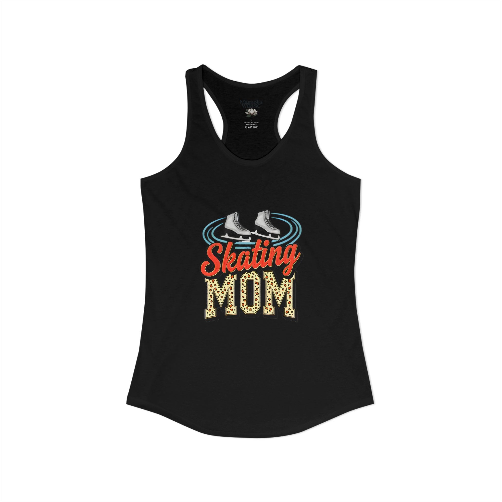Figure Skating Mom Racerback Tank – Personalized Name & Number Option | Lightweight Women’s Figure Skating Tank Top - Magnolia Wild SC