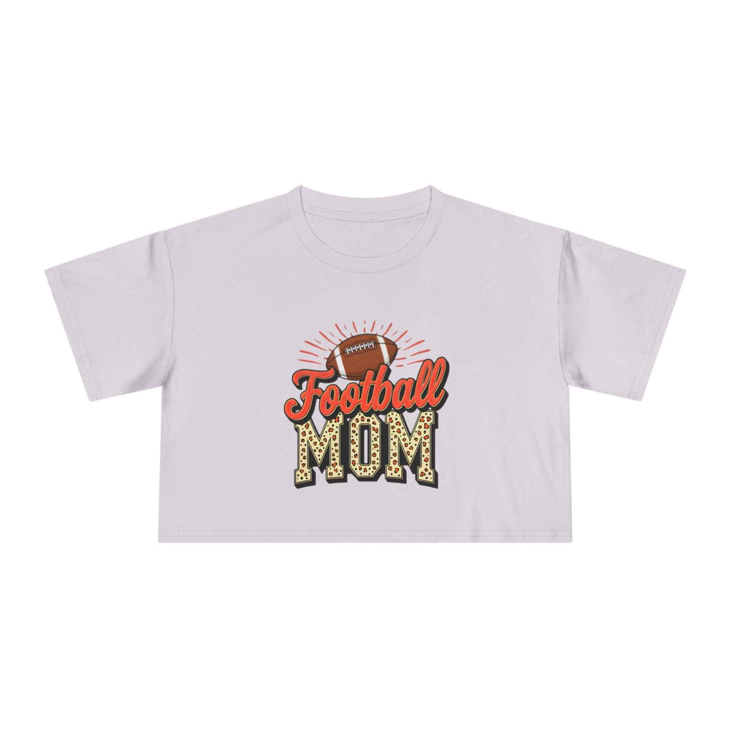 Football Mom Cheetah Print Crop Tee