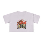 Football Mom Cheetah Print Crop Tee