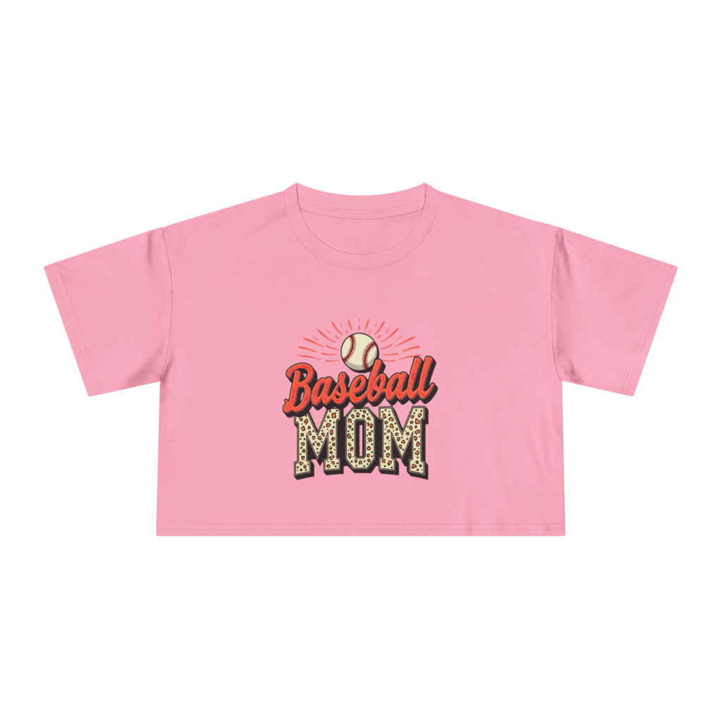 Baseball Mom Cheetah Print Women's Crop Tee - Magnolia Wild SC