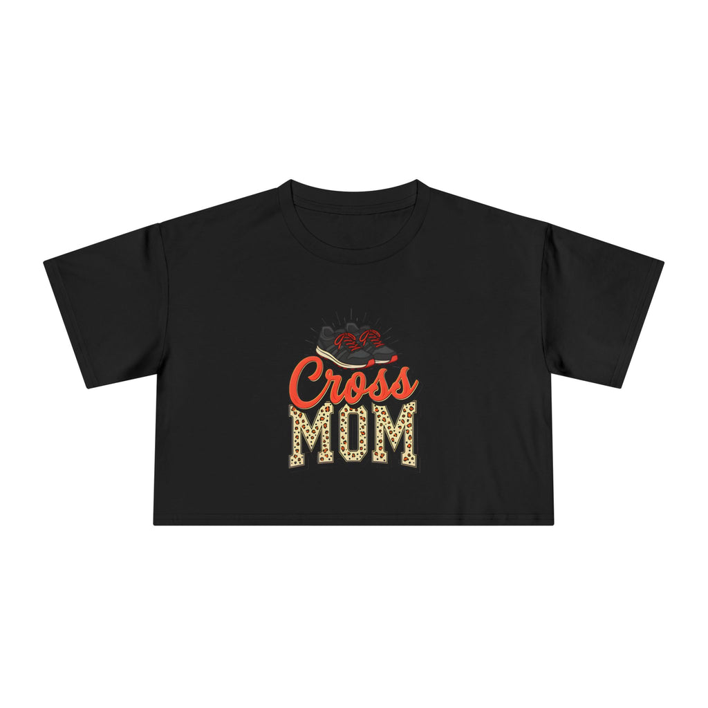 Cross Country Mom Cheetah Print Women's Crop Tee - Magnolia Wild SC