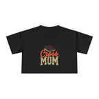 Cross Country Mom Cheetah Print Women's Crop Tee - Magnolia Wild SC