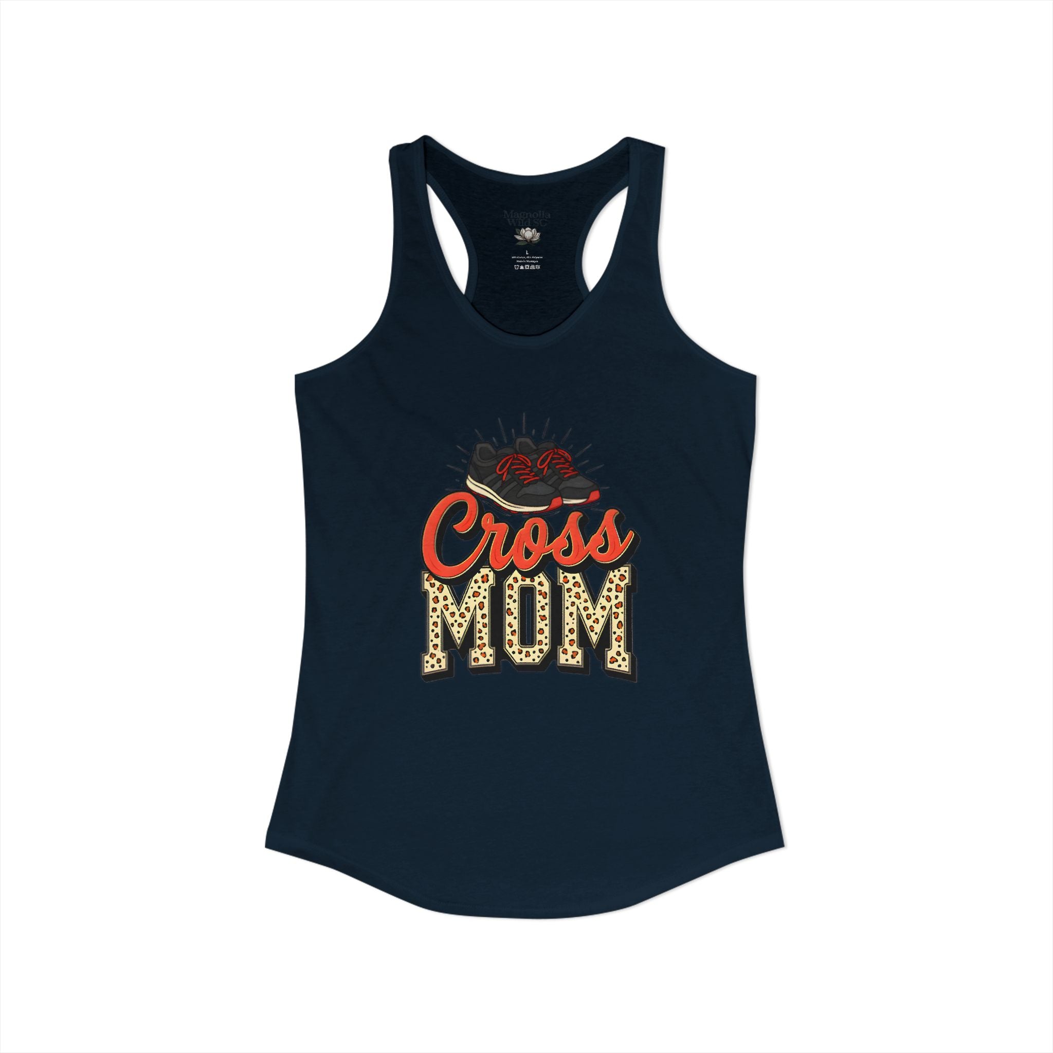 Mom Cross Country Mom Racerback Tank – Personalized Name & Number Option - Magnolia Wild SC