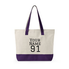 Personalized Zippered Hockey Tote — ‘Eat. Sleep. Hockey. Repeat.’ Canvas Bag for Players & Fans - Magnolia Wild SC