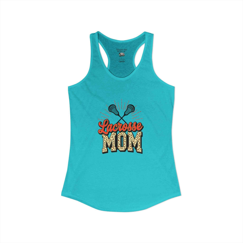 Lacrosse Mom Racerback Tank – Personalized Name & Number Option