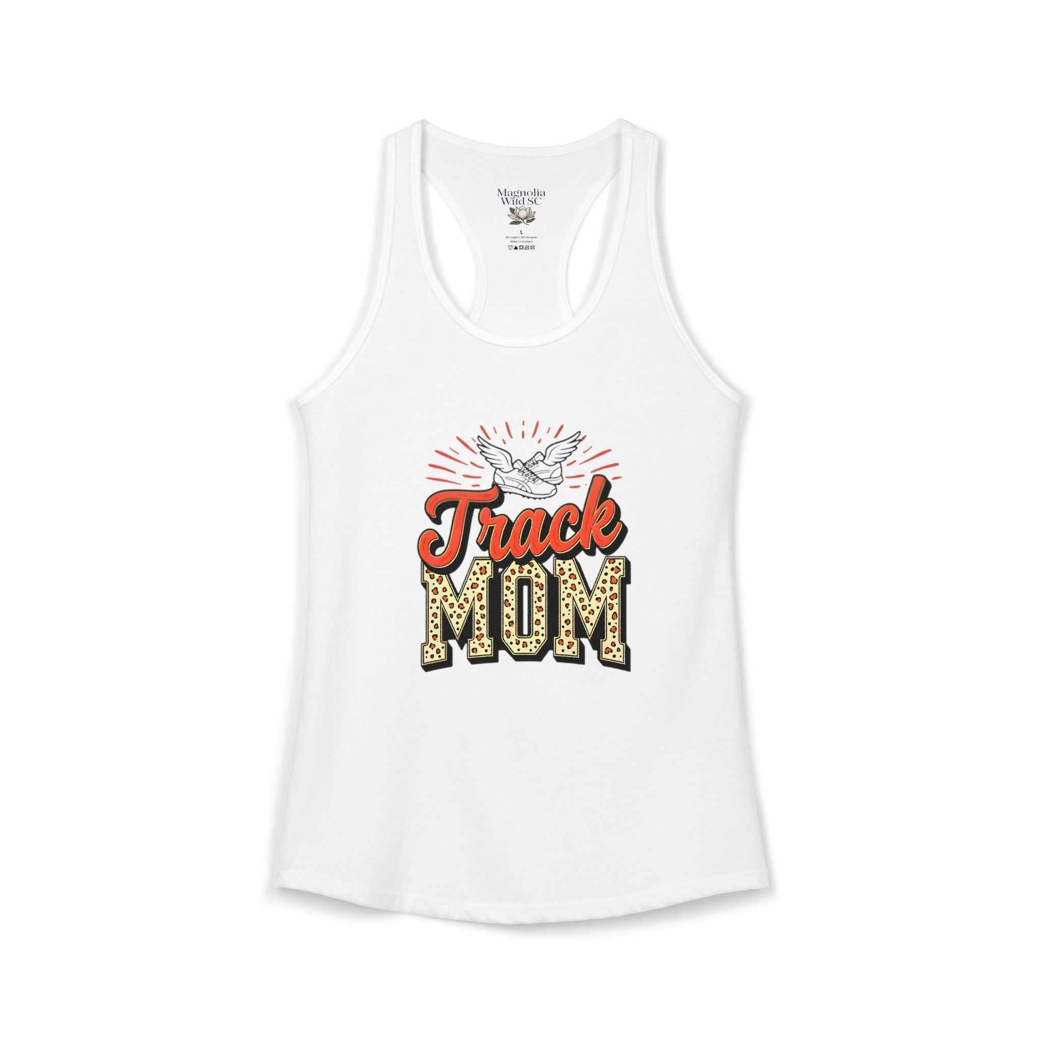 Track Mom Racerback Tank – Personalized Name & Number Option