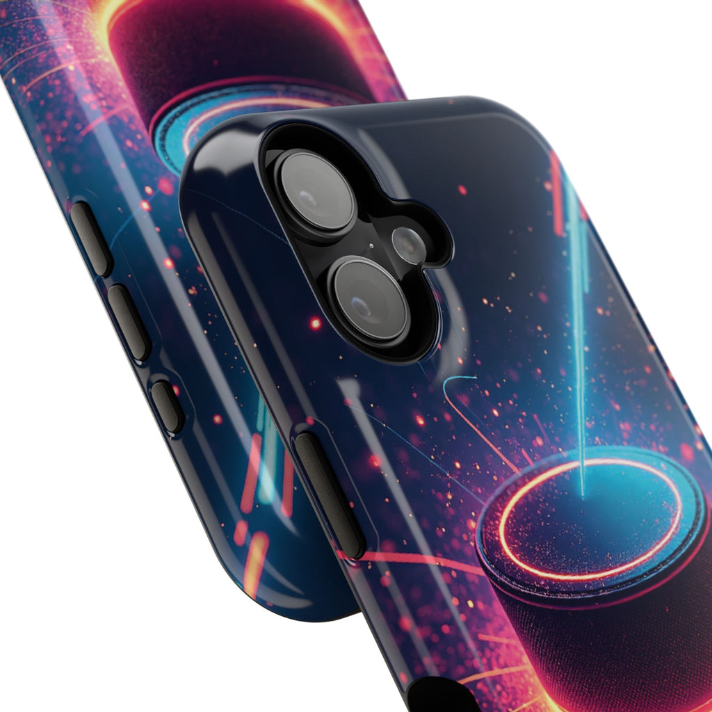 Neon Laser Hockey Puck Impact-Resistant Phone Case - Magnolia Wild SC