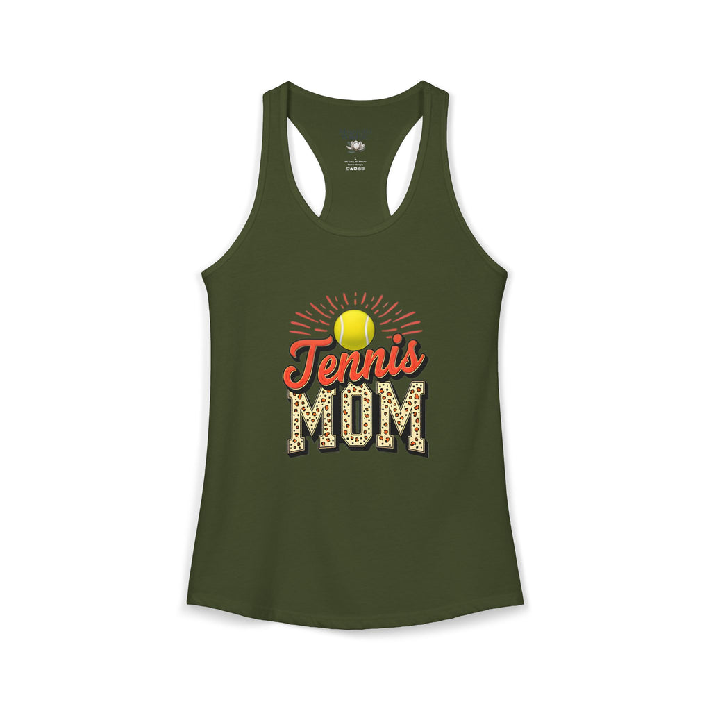 Mom Tennis Mom Racerback Tank – Personalized Name & Number Option | Lightweight Women’s Tennis Tank Top - Magnolia Wild SC
