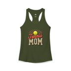 Mom Tennis Mom Racerback Tank – Personalized Name & Number Option | Lightweight Women’s Tennis Tank Top - Magnolia Wild SC