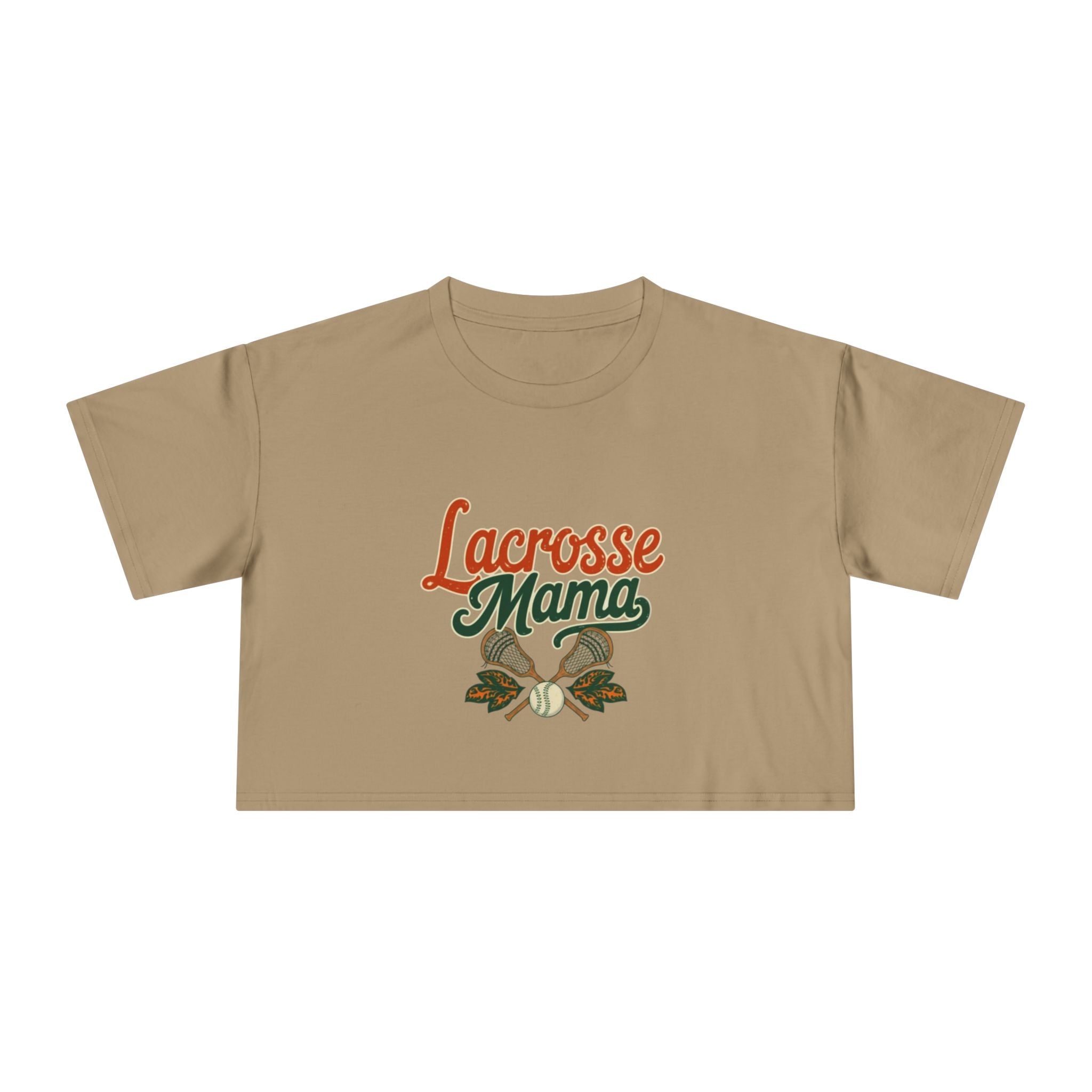 Lacrosse Mama Crop Tee | Retro Lacrosse Graphic, Mom Sports Top - Magnolia Wild SC