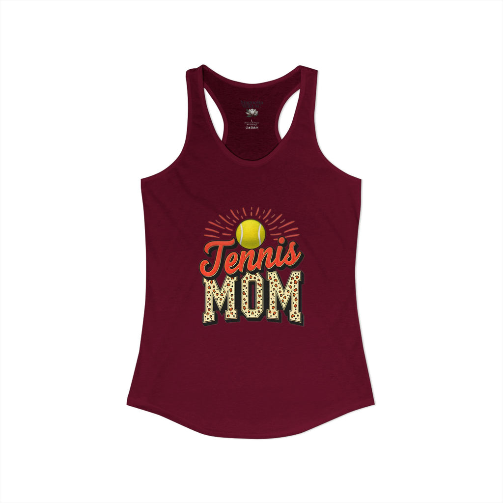 Mom Tennis Mom Racerback Tank – Personalized Name & Number Option | Lightweight Women’s Tennis Tank Top - Magnolia Wild SC