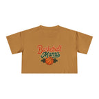 Basketball Mama Crop Tee | Retro Basketball Graphic, Mom Sports Top - Magnolia Wild SC
