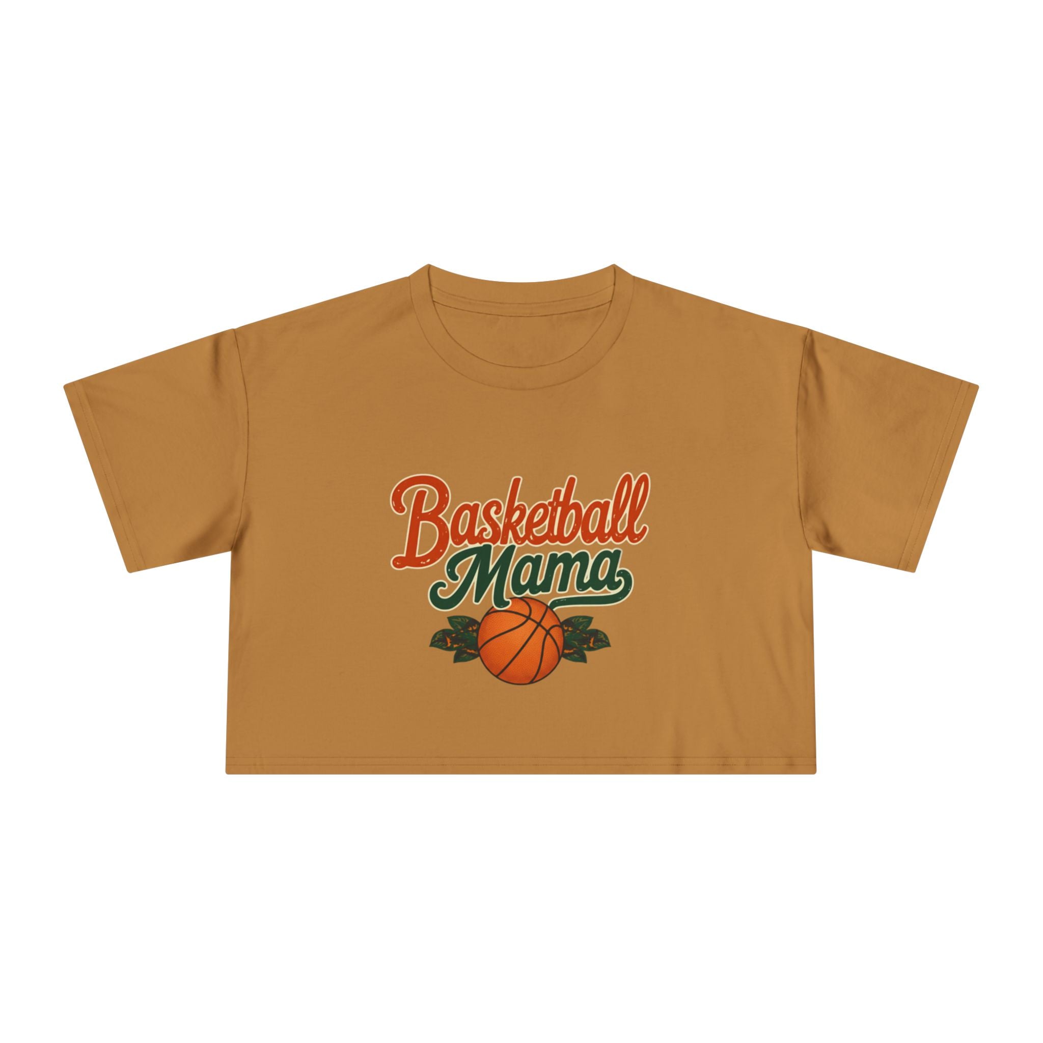 Basketball Mama Crop Tee | Retro Basketball Graphic, Mom Sports Top - Magnolia Wild SC