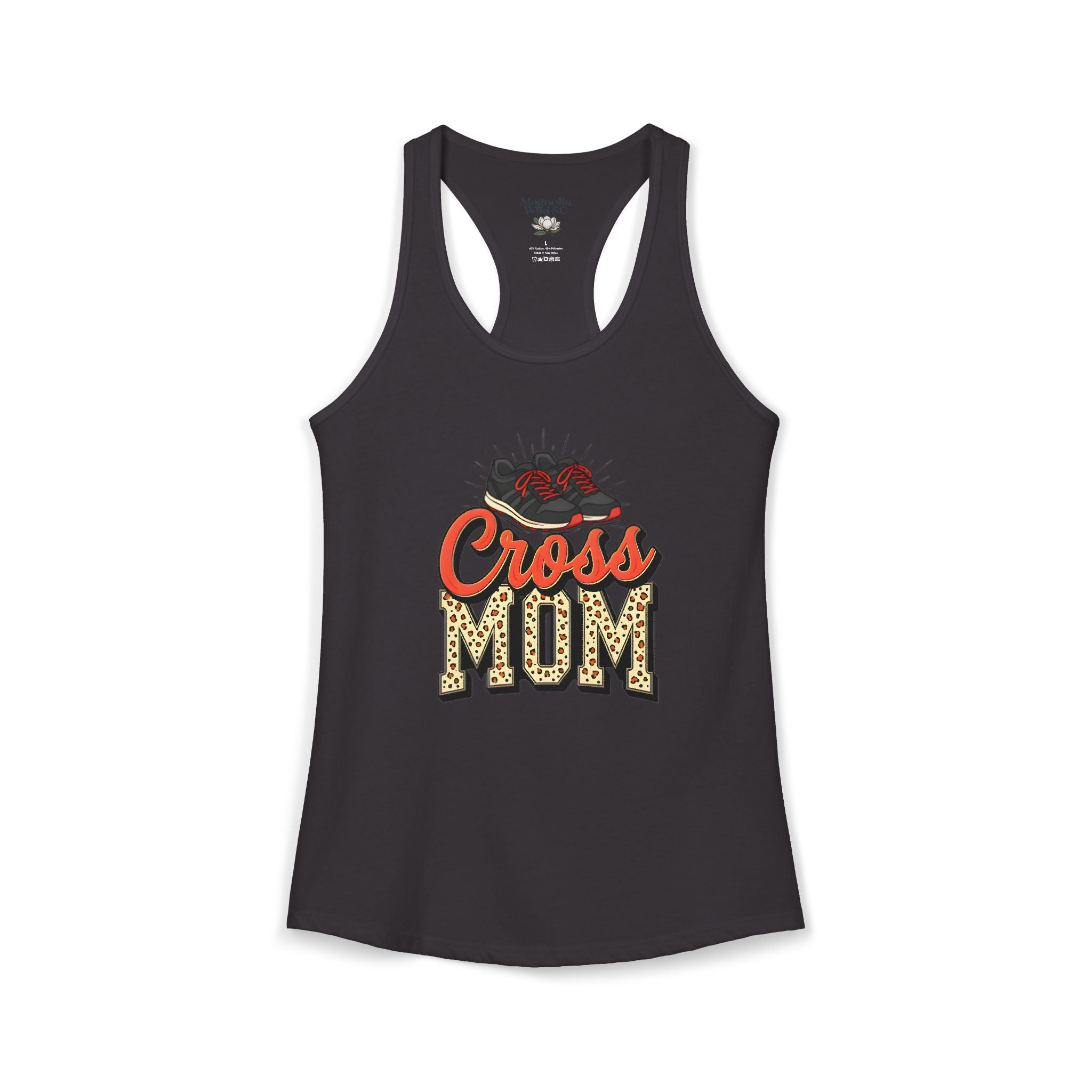 Mom Cross Country Mom Racerback Tank – Personalized Name & Number Option - Magnolia Wild SC