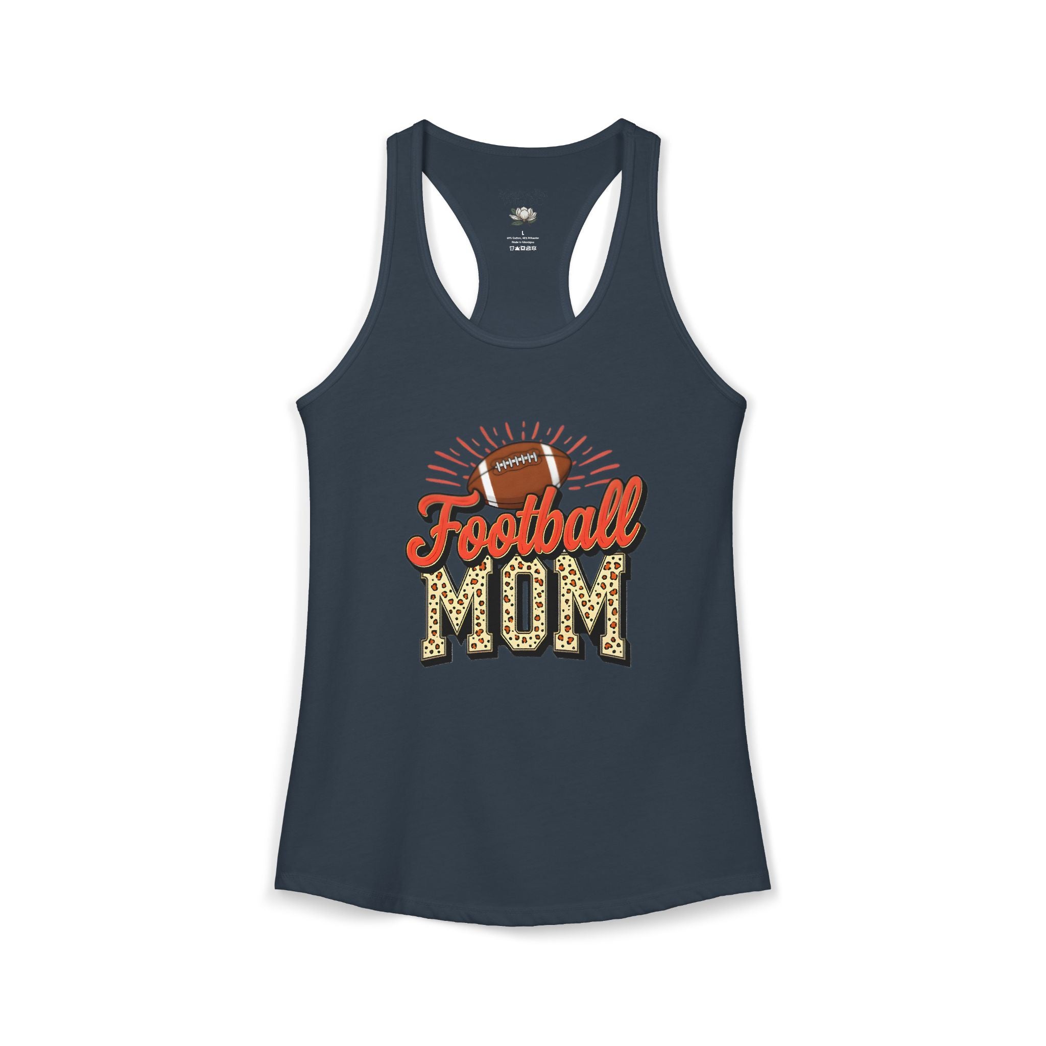 Football Mom Racerback Tank – Personalized Name & Number Option | Lightweight Women’s Football Tank Top - Magnolia Wild SC