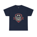 Retro Badge Style: The Vintage Swim Dad Shield Tee