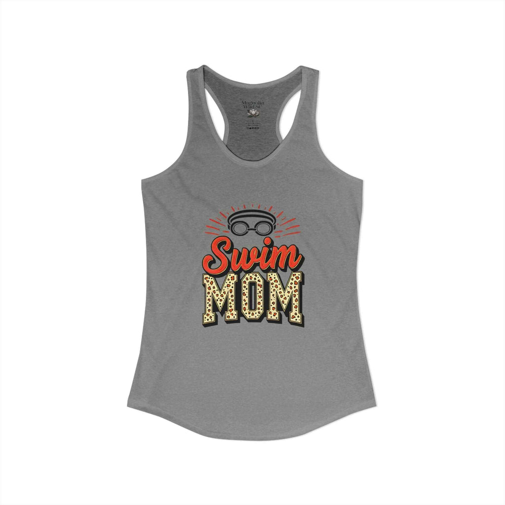 Swim Mom Racerback Tank – Personalized Name & Number Option