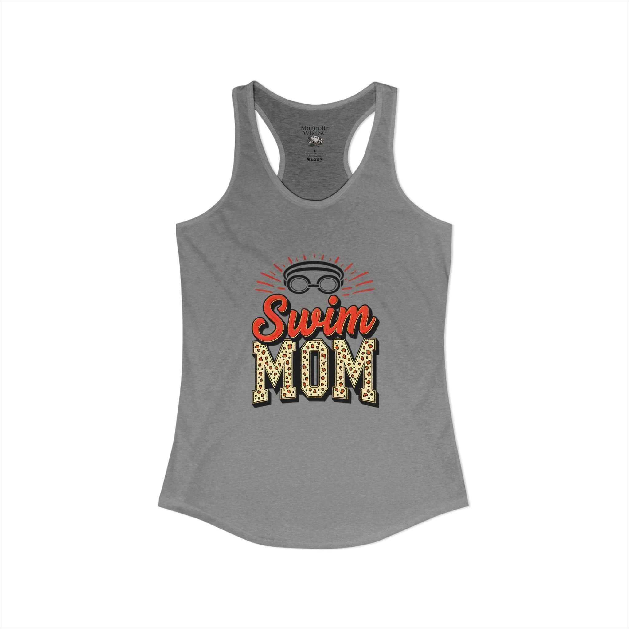 Swim Mom Racerback Tank – Personalized Name & Number Option