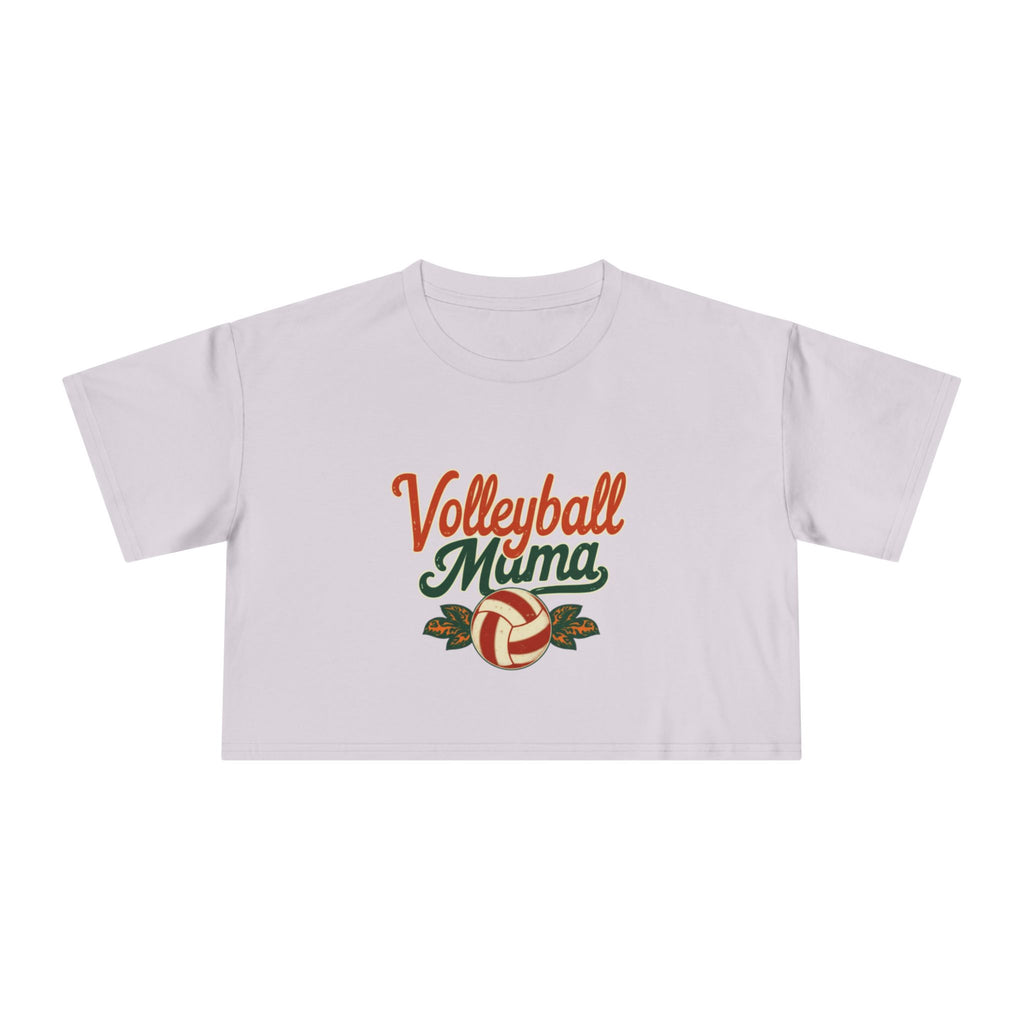Volleyball Mama Crop Tee | Retro Volleyball Graphic, Mom Sports Top - Magnolia Wild SC