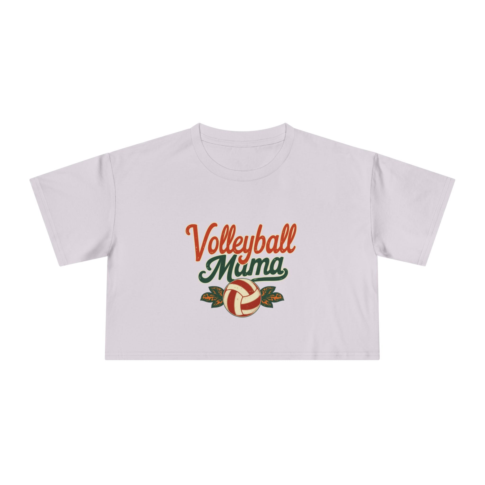 Volleyball Mama Crop Tee | Retro Volleyball Graphic, Mom Sports Top - Magnolia Wild SC