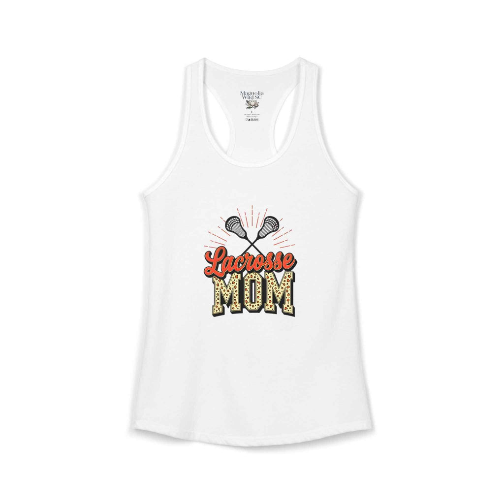 Lacrosse Mom Racerback Tank – Personalized Name & Number Option