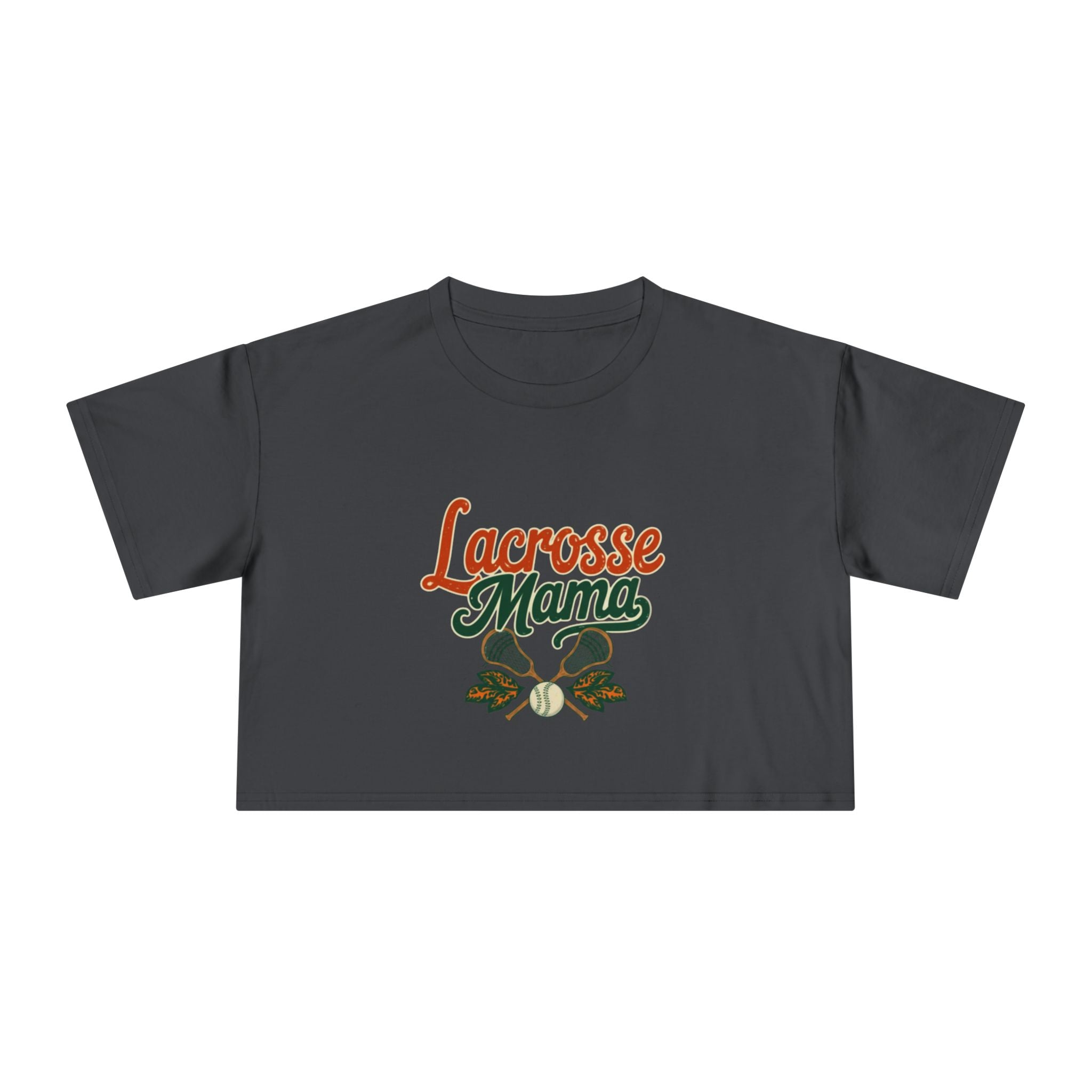 Lacrosse Mama Crop Tee | Retro Lacrosse Graphic, Mom Sports Top - Magnolia Wild SC