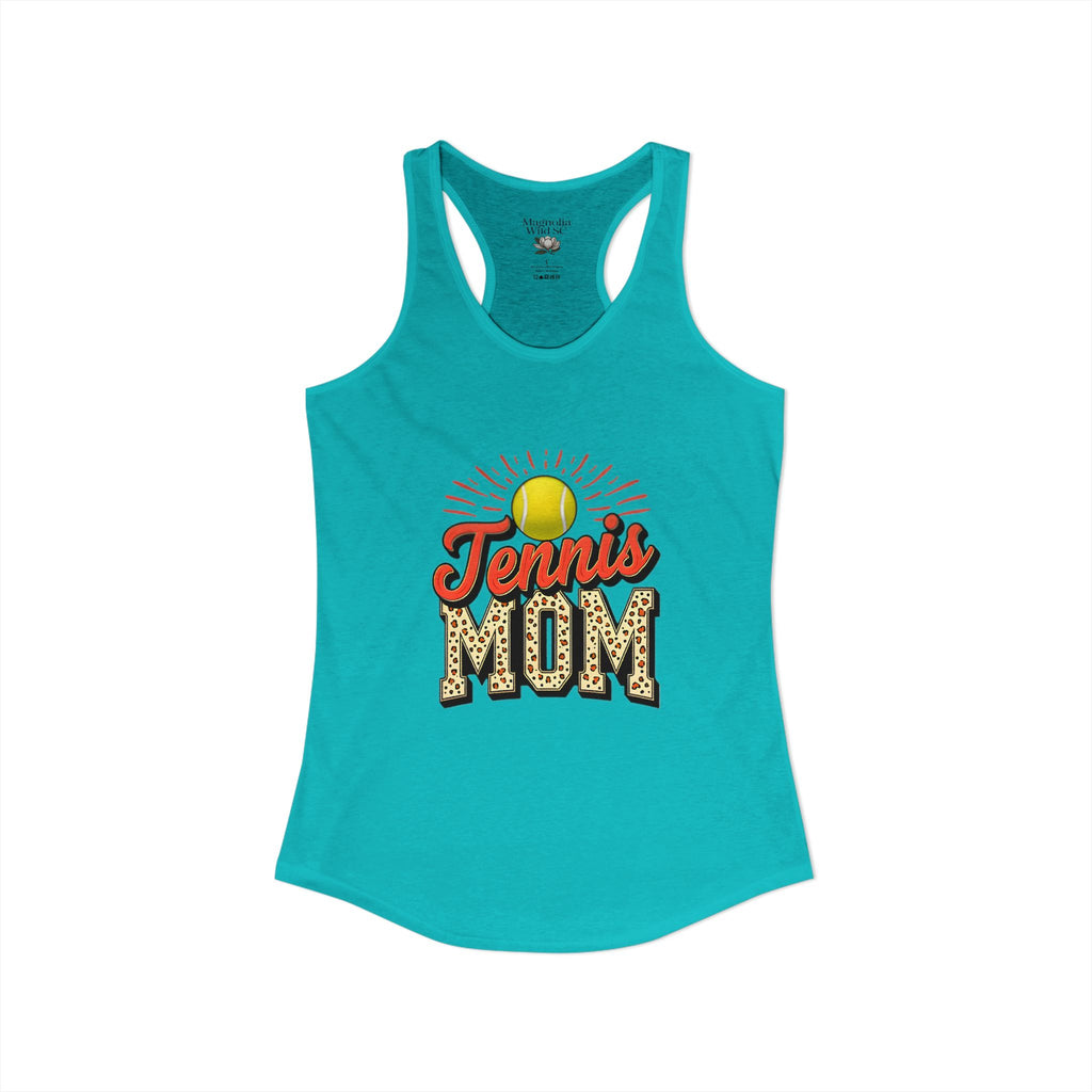 Mom Tennis Mom Racerback Tank – Personalized Name & Number Option | Lightweight Women’s Tennis Tank Top - Magnolia Wild SC