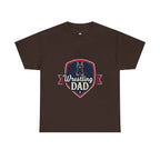 Retro Badge Style: The Vintage Wrestling Dad Shield Tee