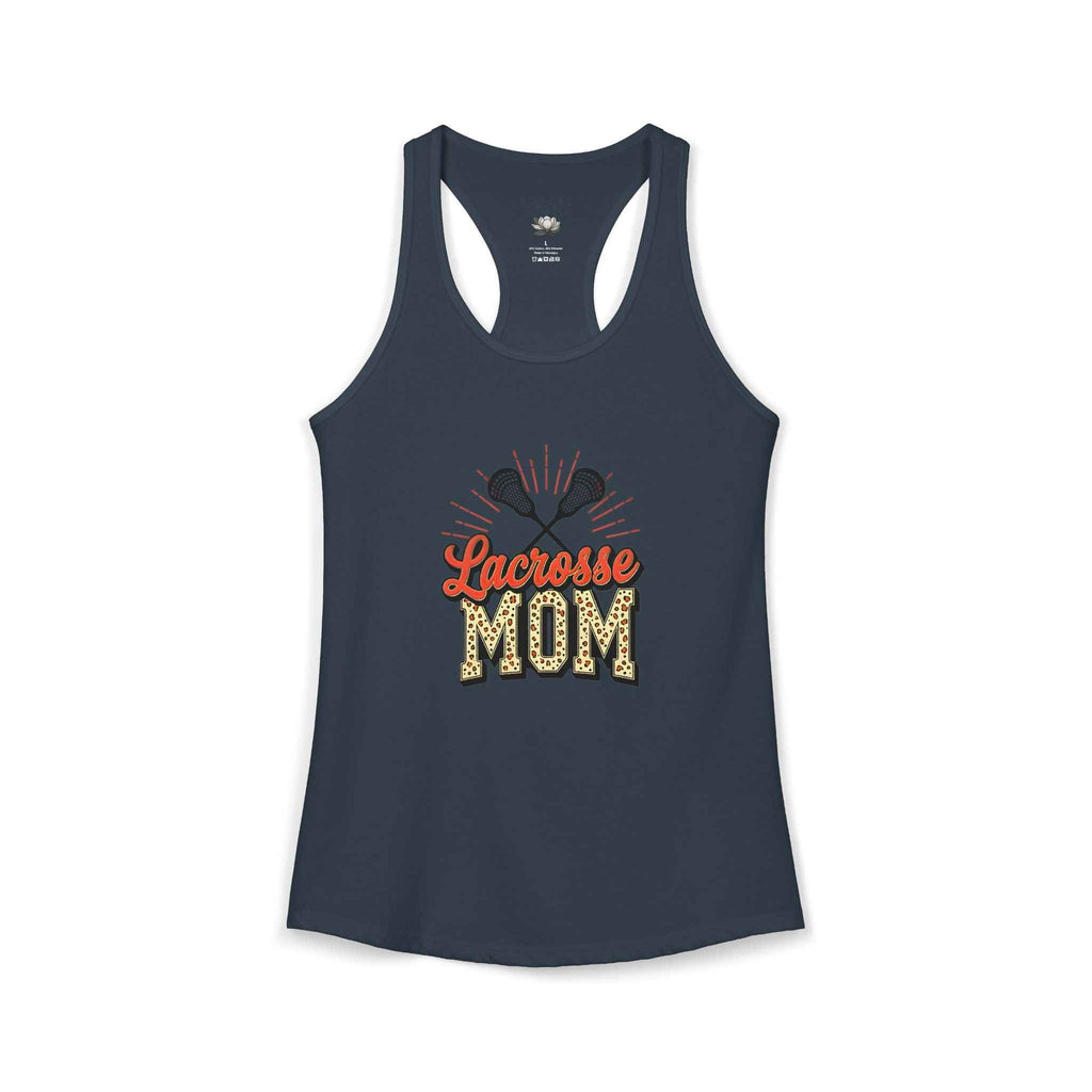 Lacrosse Mom Racerback Tank – Personalized Name & Number Option