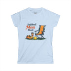 Softball Mom Mode Tee | Mom Chair, Glove & Cleats Design