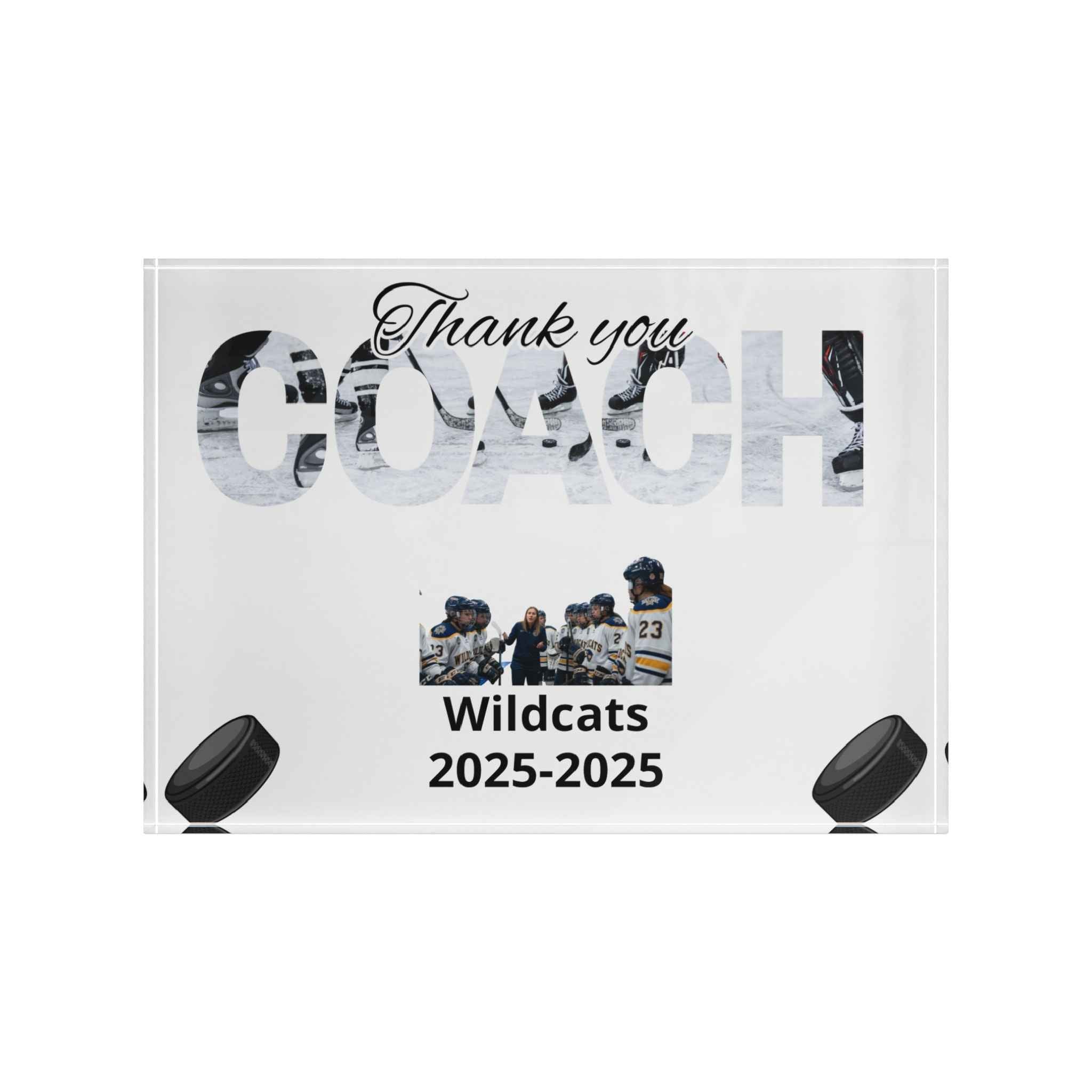 Thank You Coach Photo Block | Hockey