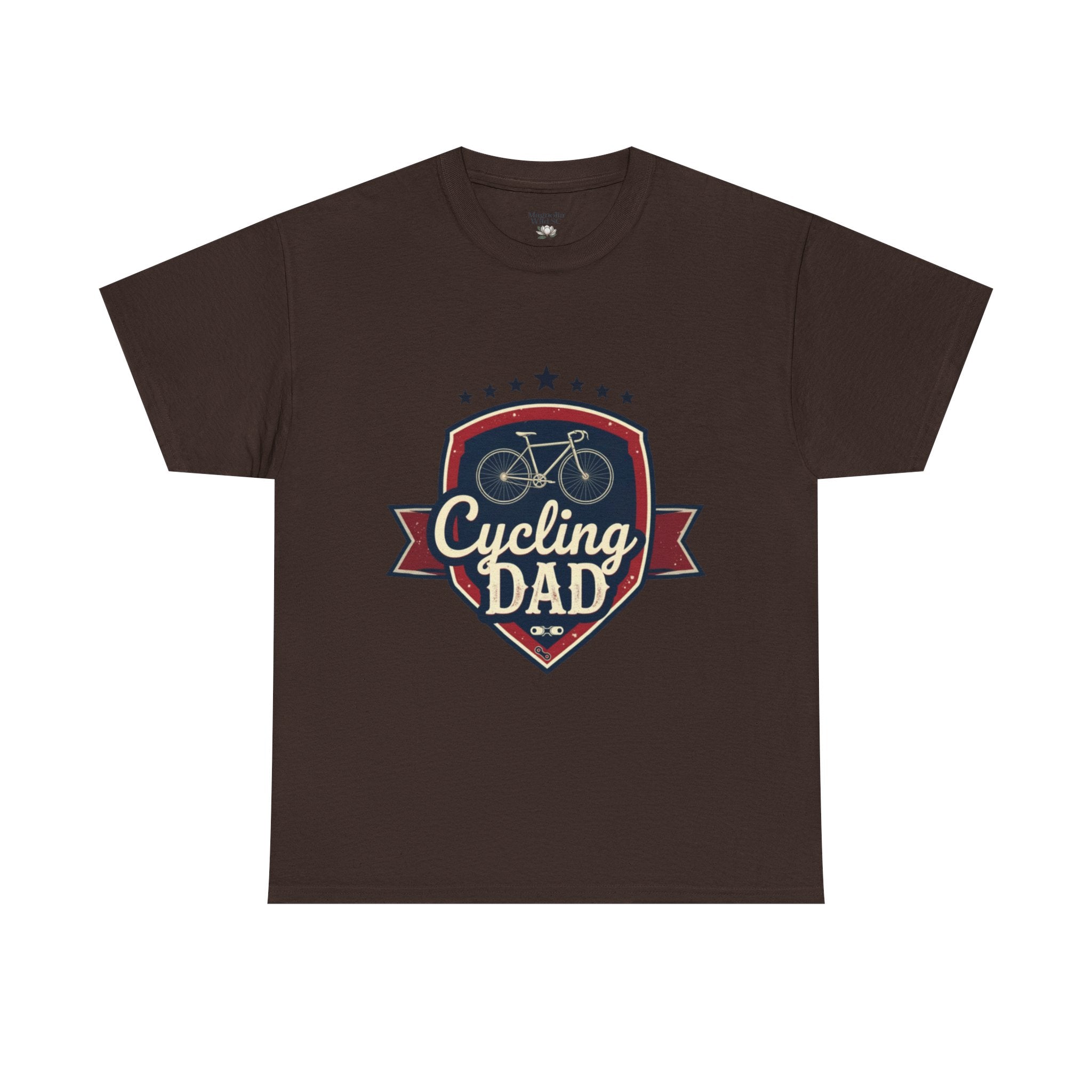 Retro Badge Style: The Vintage Cycling Dad Shield Tee - Magnolia Wild SC