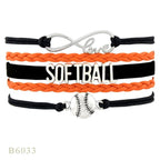 Softball Team Spirit Braided Bracelet — For Fans and Families - Magnolia Wild SC