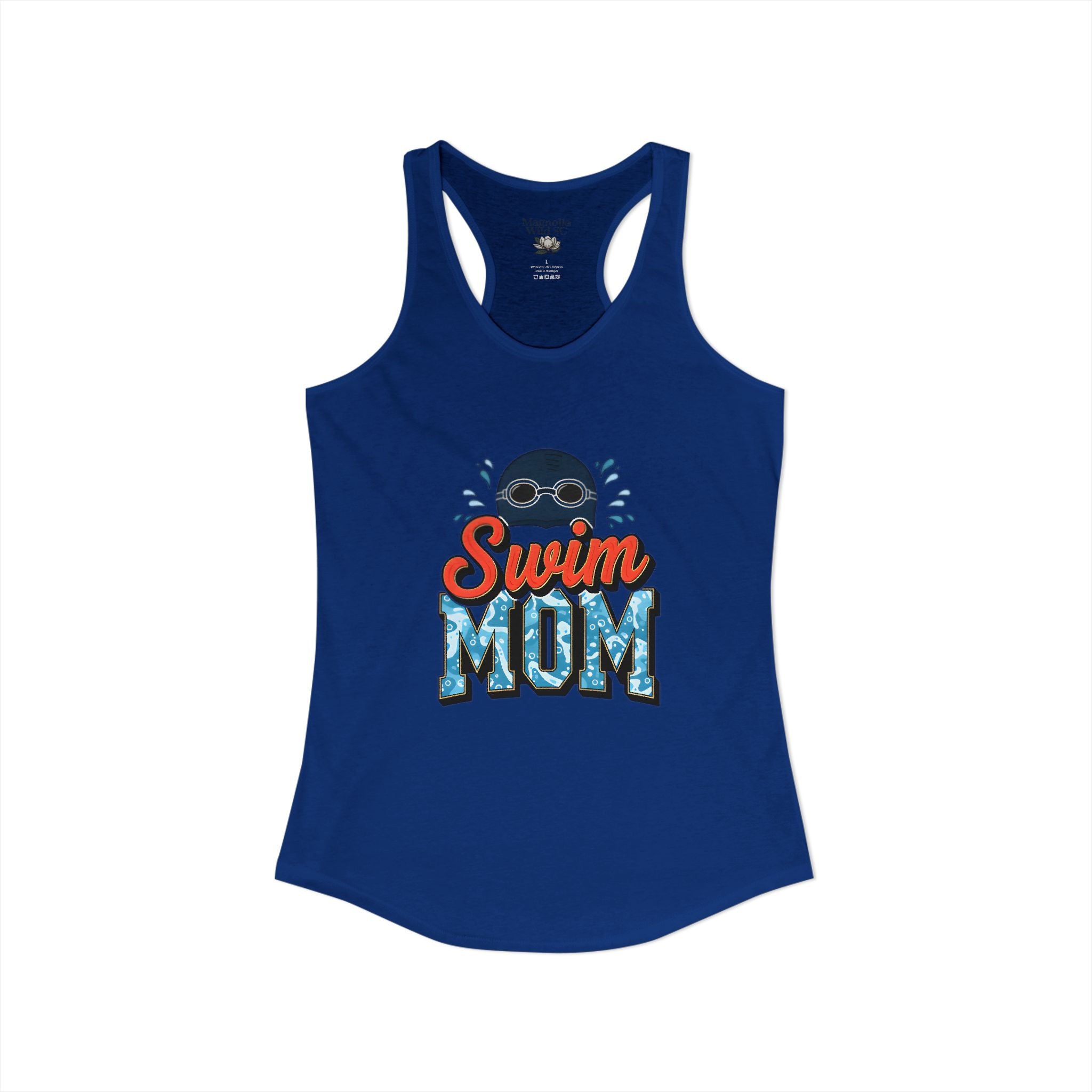 Swim Mom Racerback Tank – Personalized Name & Number Option | Lightweight Women’s Swim Tank Top - Magnolia Wild SC