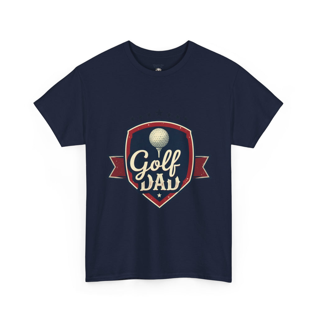 Retro Badge Style: The Vintage Golf Dad Shield Tee - Magnolia Wild SC