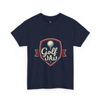 Retro Badge Style: The Vintage Golf Dad Shield Tee - Magnolia Wild SC