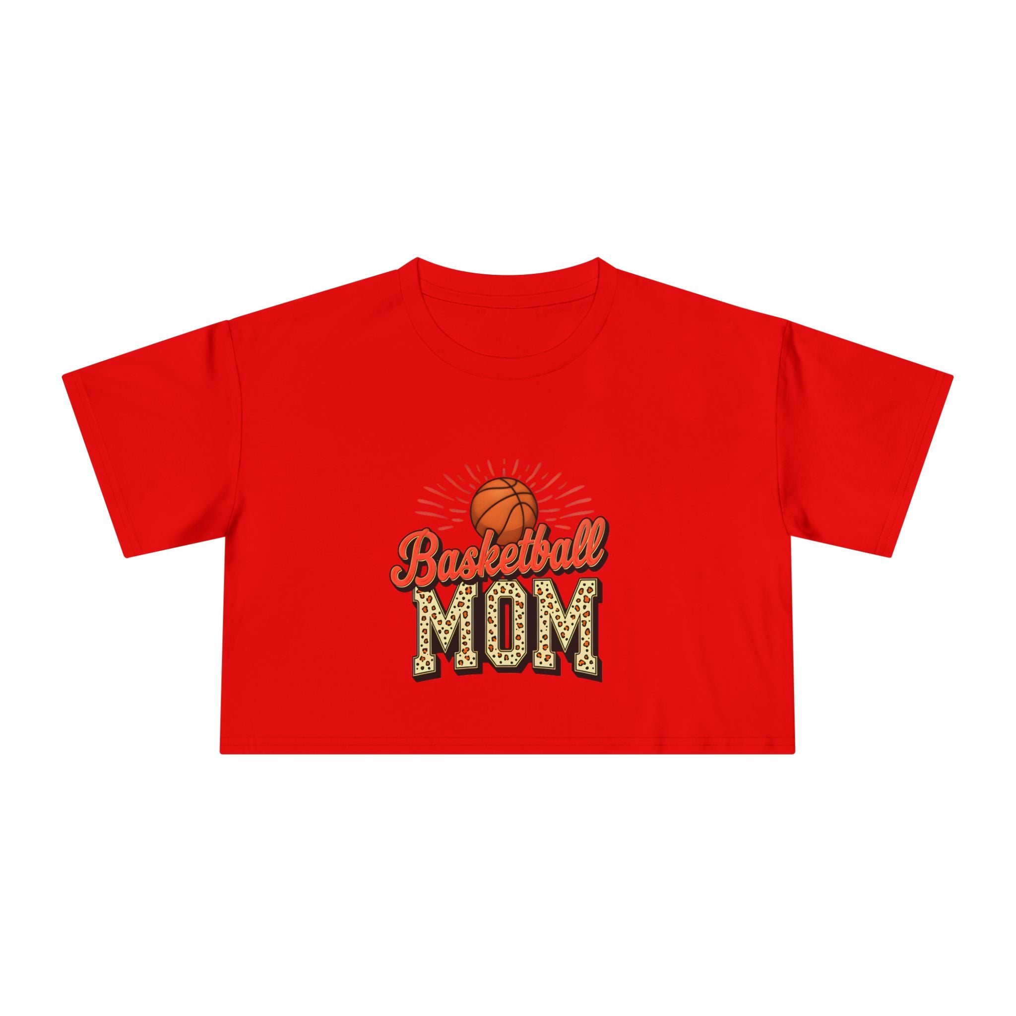 Basketball Mom Cheetah Print Women's Crop Tee - Magnolia Wild SC