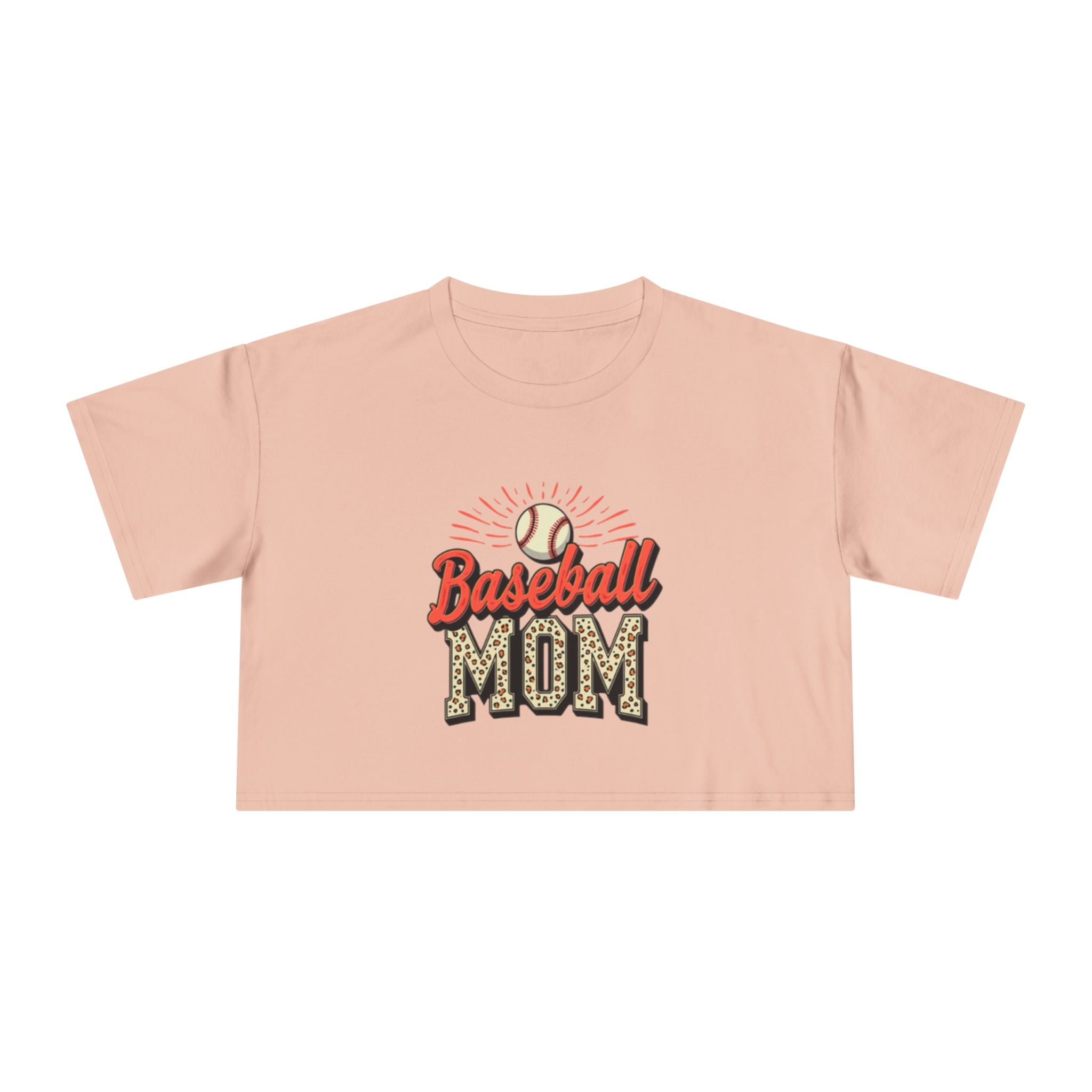 Baseball Mom Cheetah Print Women's Crop Tee - Magnolia Wild SC