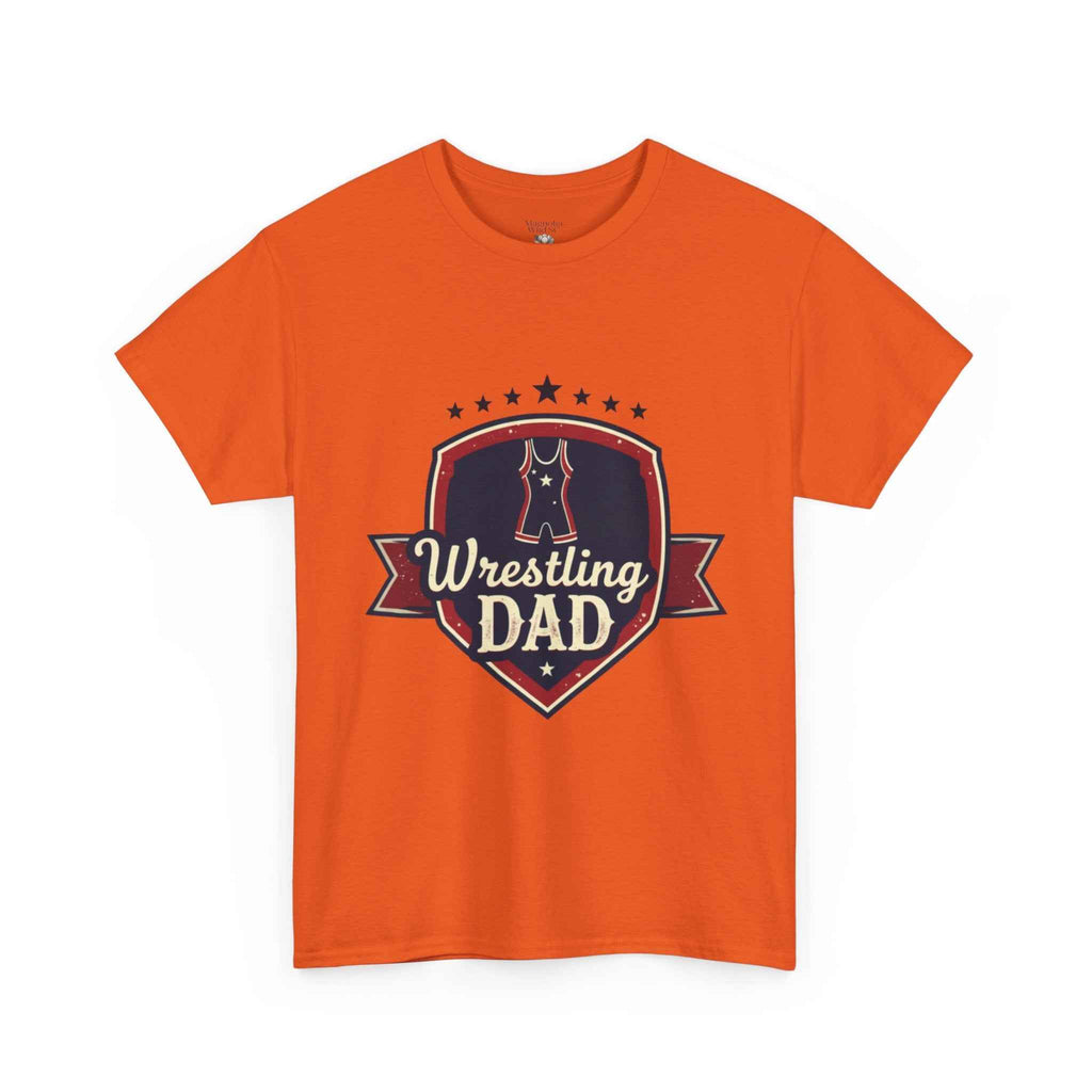 Retro Badge Style: The Vintage Wrestling Dad Shield Tee